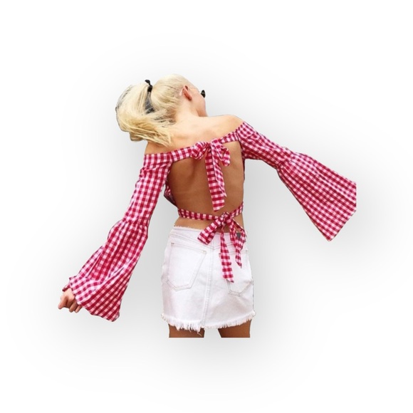 new LF Carmar  Nolan Ripped Destroy Waistband Mini Skirt  White Denim  2 26 S - Picture 15 of 16